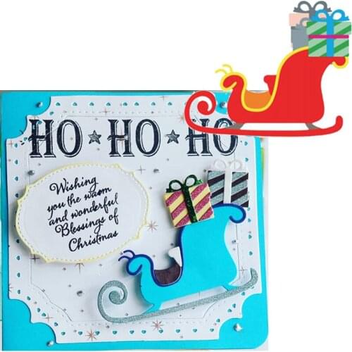 Shoe-Sled With Gifts Metal Cutting Dies Creative Shoe-Sled Die Cuts For Card Making DIY Dies Scrapbooking Crafts Cards 2020