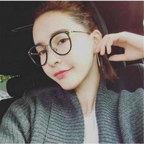 Retro Round Decorative Eyes Glasses Frame Men Women Ultra Light Myopia Eyeglasses Frame Plain Lens oculos de grau femininos
