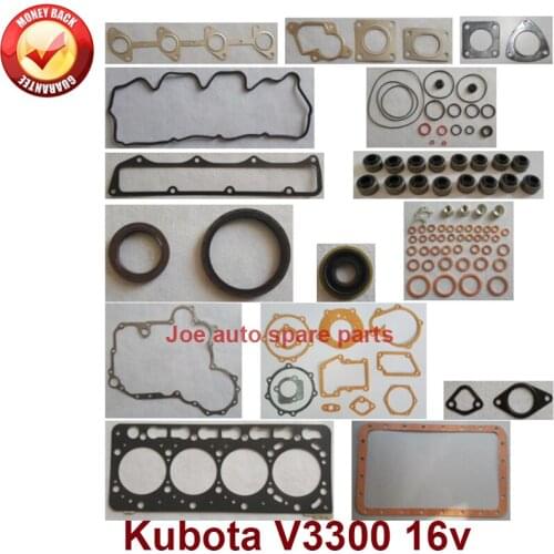 Complete repair Overhaul engine full gasket set kit for Kubota engine: V3300 16V