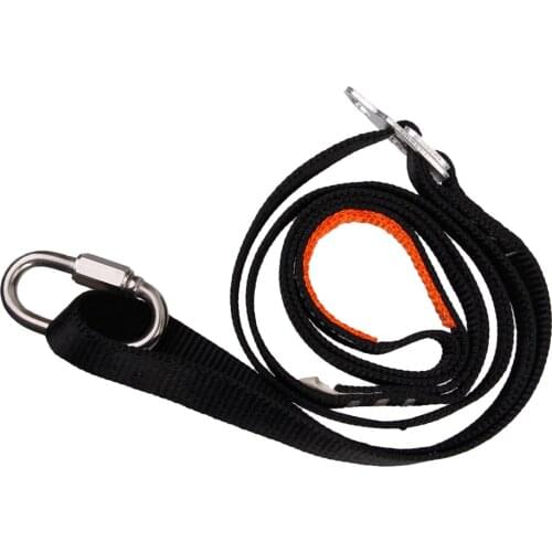 Adjustable Foot Sling Climbing Ascender Foot Loop Sling Rope Black Outdoor Safety Rock Climbing Accessory Climbing Equipment