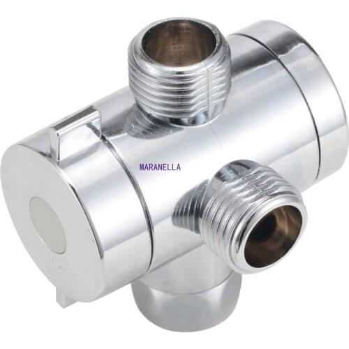 1/2inch 3 Way Adjustable T-adapter Shower Head Diverter Valve Bath Shower Head Arm Mounted Diverter Valve for Toilet Bidet