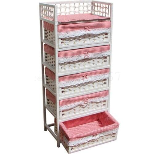 Rattan storage cabinet bedside table simple modern solid wood locker bedside table bedside small cabinet simple mini