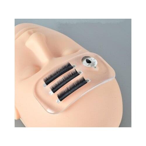 Silicone Transparent Eyelashes Extension Stand Pallet Pad Round Dot Eyelashes Makeup Tool Rectangle Eye Lash Tray Holder Tool