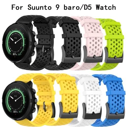 Silicone Replace Watch Band Strap for Suunto 9/7/spartan sport/sport wrist hr Breathable Watch Band HR Bracelet suunto D5 Watch
