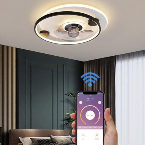 110V/220V Nordic Led Ceiling Fan Light Simple Creative Shape Living Room Bedroom Restaurant With Remote Control Decor Luminaire