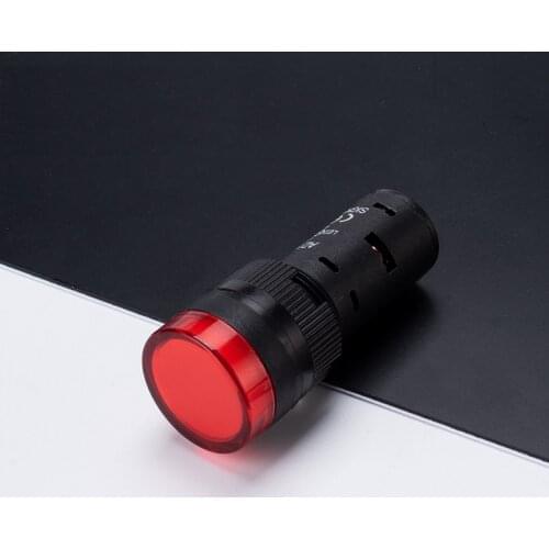 20 Pcs/Lot AD16-16C 16mm Diameter Red AC/DC 12V,24V,110V, AC220V LED Power Indicator Signal Light Lamp Brand New