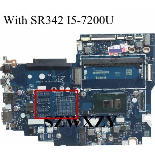 SZWXZYFor Lenovo Yoga 520-14IKB Motherboard I5-7200U DDR4 2GB CIUYA/YB/SA/SB/SD LA-E541P 100% Working
