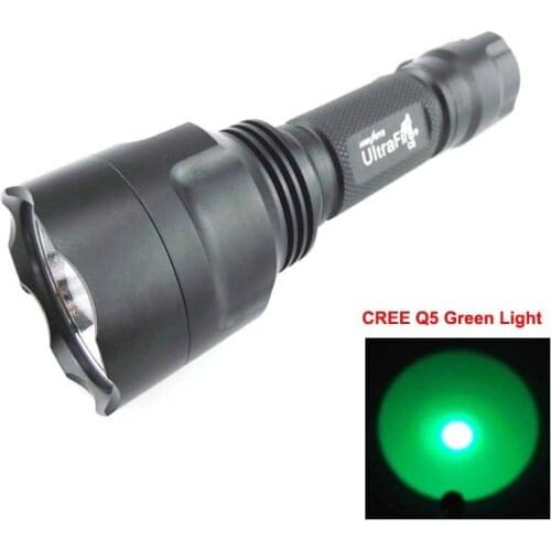 U-F C8 1xCREE Q5 Green Light LED Flashlight (1x18650)
