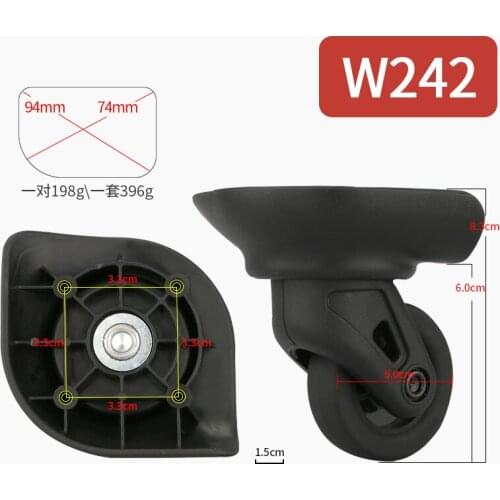 Luggage universal wheel accessories wheel boarding bag pulley mute wheel mute reinforcement 22/24 inch replacement repair part
