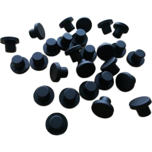 5/10/20PCS Blak Round Silicone Rubber Blanking End Cap Inserts Seal Plug Stopper 2.6mm-14mm
