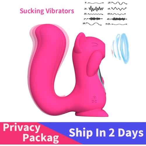 Squirrel Shape Licking Clitoris Stimulator Vibrators Tongue Sucker Nipple Vagina Vibrator For Women Masturbator Sucking Sex Toys