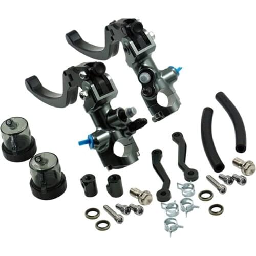 1 Pair Motorcycle Brake Master Cylinder Cable clutch Radial Brake Pump 22mm Universal Right Left side