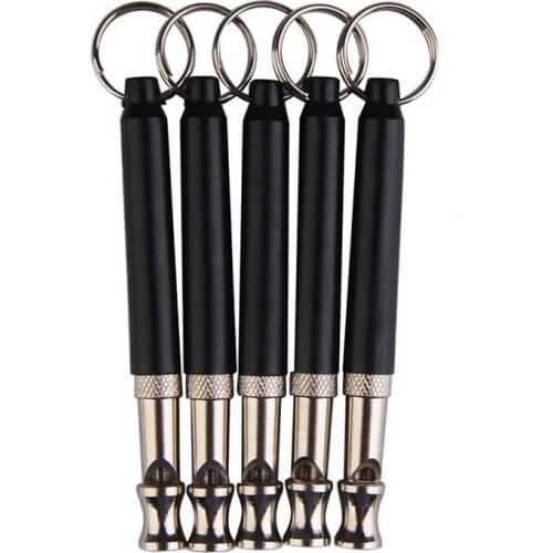 1Pcs Pet Dog Cat Training Obedience Black Whistle Ultrasonic Supersonic Sound Pitch Quiet Trainning Whistles Pets Supplies