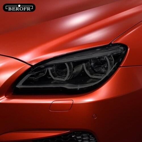 2 Pcs For BMW 6 Series F06 F12 F13 M6 GT G32 Car Headlight Tint Black Protective Film Vinyl Transparent TPU Sticker Accessories