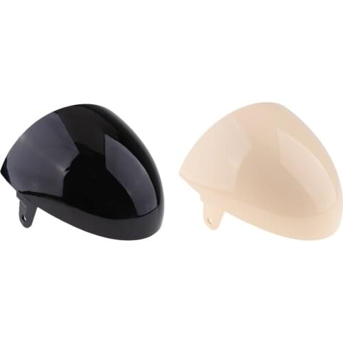 2x Motorcycle ABS Rear Seat Cowl Cover Casing for Cafe Compartment Seats Racer Motorcycle Accessories 270x265mm Black Beige