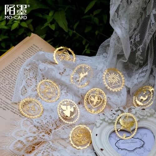 3pcs/set Kawaii Cute angel Gold Metal Book Markers Bookmark For Books Paper Clips Office School Supplies Stationery