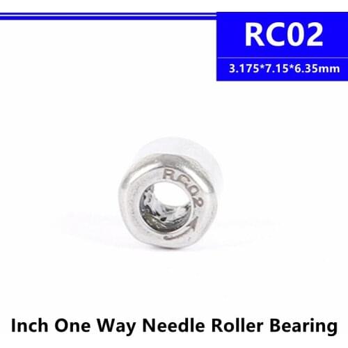 50pcs/100pcs RC02 3.175*7.15*6.35mm Inch One Clutch Way Needle Roller Bearing 3.175x7.15x6.35mm