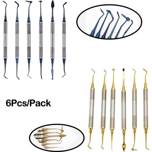 Cesoon 6X Dental Instrument Composite Resin Filling Spatula Titanium Plated Head Filler