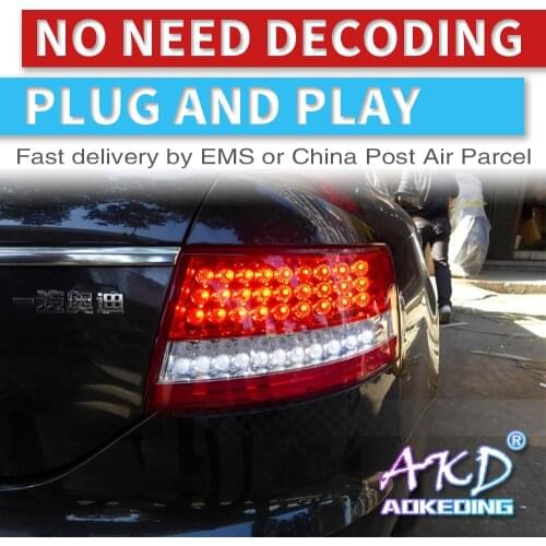 AKD Car Styling Taillights case For Audi A6L A6 2005-2008 Taillights LED DRL Running lights Fog lights tail lights Rear parking