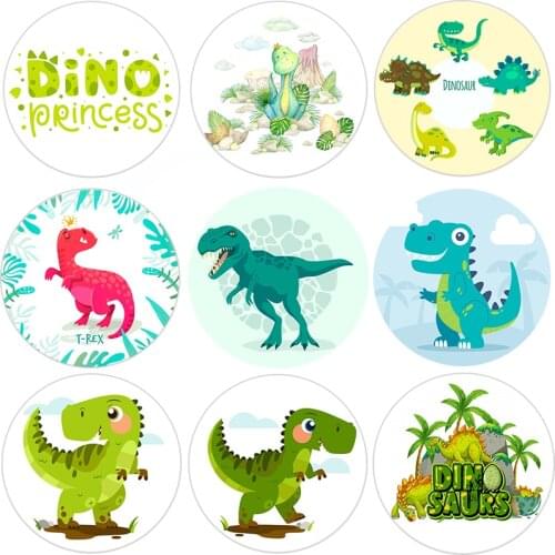 Dinosaur Party Stickers Birthday Party Decorations Happy Birthday Dinosaur Stick Labels Kids Party Gift Seal Sticker