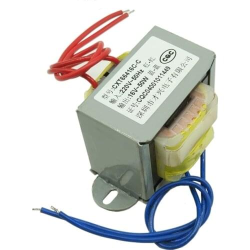 EI-50W Type 50W Transformer 220V to AC16V Current 3A 16V AC Transformer EI66 DB-50VA