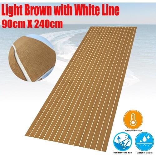 EVA Foam Boat Teak Decking Sheet 3 Size Yacht Marine Flooring Carpet Mat With Self Adhesive Light Brown In White Accessories