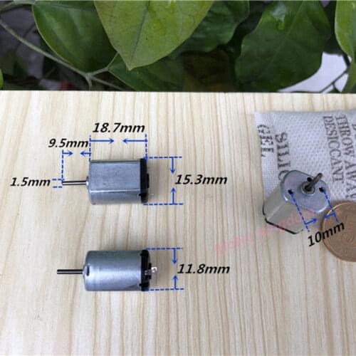 FF-030PK-13110 DC 1.5V-4.5V 3V 11800RPM High Speed Micro Mini 15mm Electric Motor shaft diameter 1.5mm for DIY Car and Boat