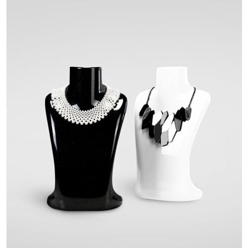 Glossy Female Mannequin Torso For Necklace Display