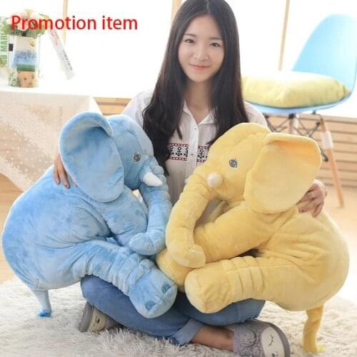 Hot sale 40/60cm Appease Elephant Pillow Soft Sleeping Stuffed Animals Plush Toys Baby Playmate For Children Birthday Gift