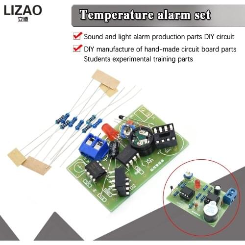 Temperature buzzer kit acousto-optic alarm parts DIY circuit student experiment training parts