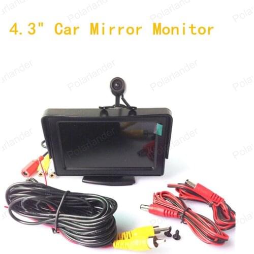 Best selling 4.3 inch DC 12V Car Mirror Monitor TFT LCD Display with Waterproof Rear View Camera