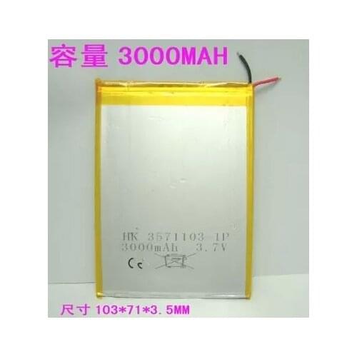Lithium polymer lithium battery 3.7V 3000mAH navigator 3570100 tablet computer batteries Rechargeable Li-ion Cell Rechargeable L