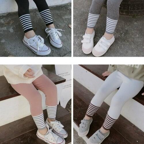 Patchwork Leggings for Kids 2020 Spring Autumn Bottom Elastic Waist Tights Ankle-Length Leggings Slim Girls Pants