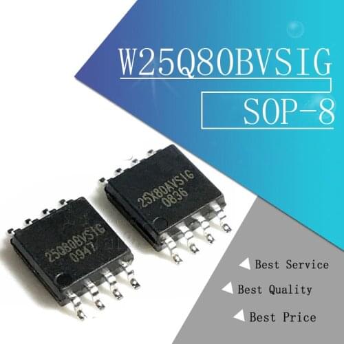 10pcs/lot W25Q80BVSIG 25Q80BVSIG 25Q80BVSSIG 25Q80 BVSIG SOP8 Chip is 100% work of good quality IC
