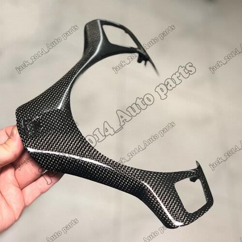 For BMW E82 E84 E87 E90 E91 E92 E93 Real Carbon Fiber Steering Wheel Trim Cover