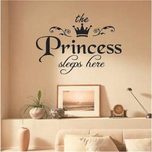 Princess Wall Stickers 45X 25CM Generation Carved European and American Rumors Wall Stickers English Poems