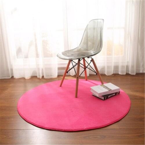 Nordic modern style carpet Round Coral fleece rug bedroom bedside mat living room coffee table blanket room decoration rug