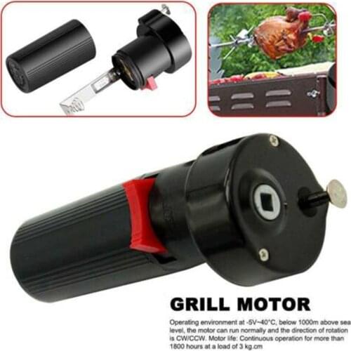 Plastic Electric BBQ Rotisserie Grill Roast Barbecue Universal Kit Motor Meat Skewer D 1.5V For Spits With 6.25mm Square Head