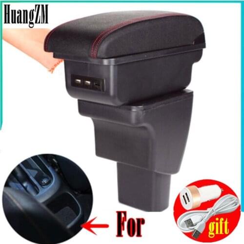 Car Armrest box For Hyundai I10 Rotatable Center Centre Console Storage Box with USB interface decoration accessories