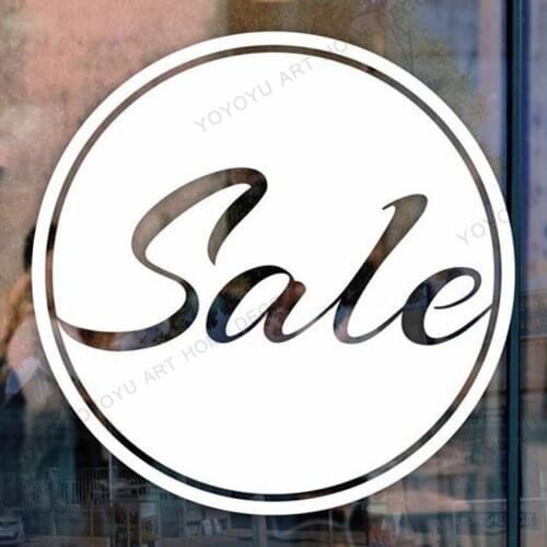Prevail Sale Sign Circular Decal Sticker Store Business Shop Restaurant Cafe Wall Window Door Indoor Outdoors waterproof rb237