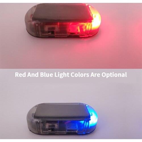 Universal Car Solar Power Alarm Lamp Security System Dashboard Warning Indicator Theft Flash Blinking Anti-Theft Caution LED