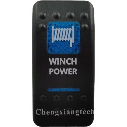 Printed Blue Rocker Switch Cap Winch Power for Carling Arb Car Boat Rocker Switch 12v 24v, Cover Only !!! No Switch Base