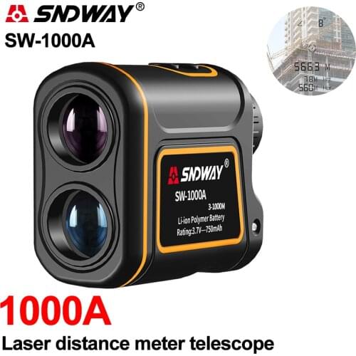 SNDWAY SW-1500A 1500m 600m 1000m 1200m Handheld Monocular Golf Hunting Rangefinder 8X Range Finder Laser Range Distance Meter