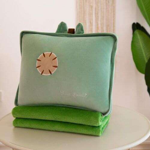 Three-in-one Air Conditioning Blanket New Cartoon Fruit Pillow Quilt Office Lunch Break Cushion Blanket Multifunctional Pillow