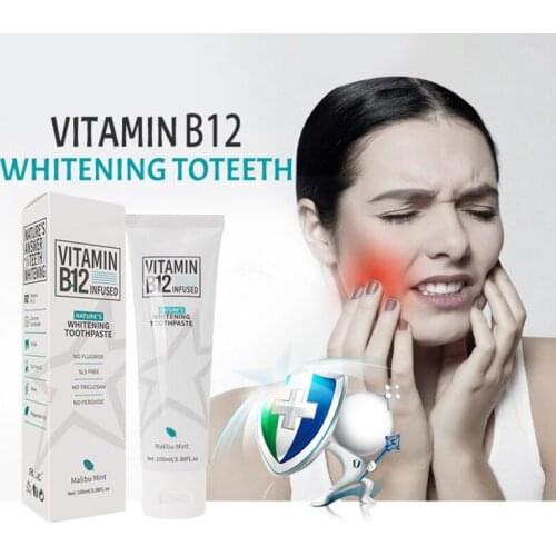 Vitamin B12Remove Stains Whitening Toothpaste Mint Toothpaste Toothpaste Whitening Gum Repair Teeth 100ml
