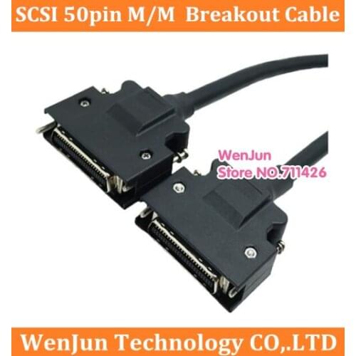 High Quality SCSI Data Cable 50Pin Male to Male Cable SCSI 50 Pin to 50Pin Breakout Cable for Capture card 0.5M/1.5M/3M/5M