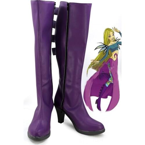 W.i.t.c.h Witch Cornelia Hale Cosplay Long Boots Purple Shoes Custom Made