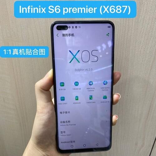 2PCS 21D Full Glue Tempered Glass For Infinix S6 Premier X687 10H Full Screen Cover Screen Protector Film For Infinix X687