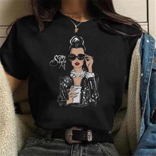 FIXSYS Hot Sales Printed Female Tshirt Women Fashion Graphic Printed T-Shirt Harajuku Korean Style Short Sleeves Clothes Female