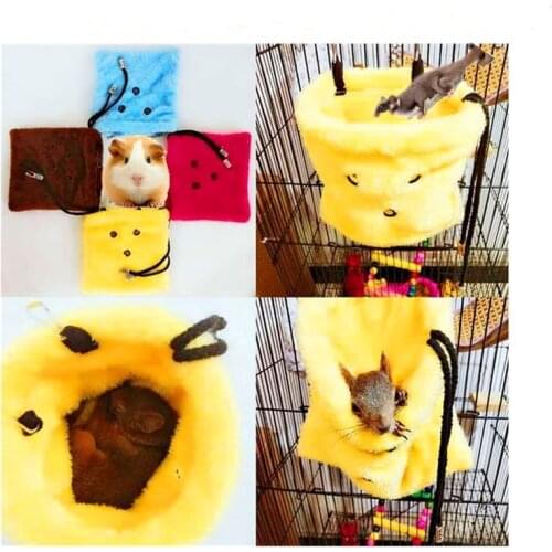 Winter Pet Hamster Hanging House Hammock Can Carry Small Animal Dual-use Sleeping Bag Squirrel Hedgehog Cage Accessories